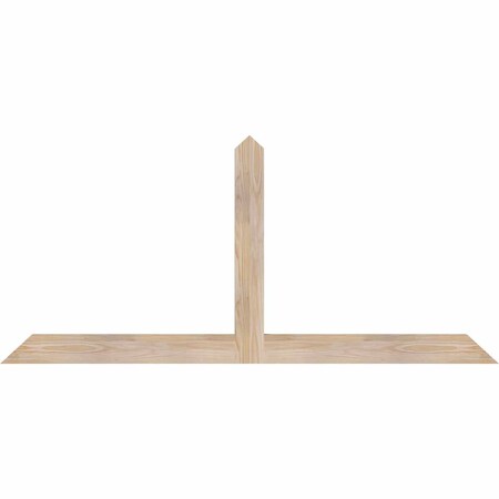 Ekena Millwork Portland Smooth Timber Gable Bracket, Douglas Fir, 60"W x 27"H x 1 1/2"D x 3 1/2"F, 11/12 Pitch GBW060X27X0204POR00SDF